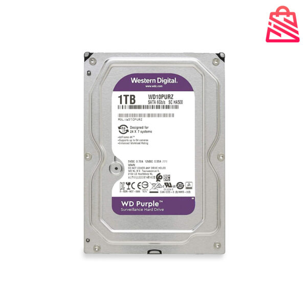 1TB HDD CCTV WD PURPLE5400RPM 64MB SATA 3