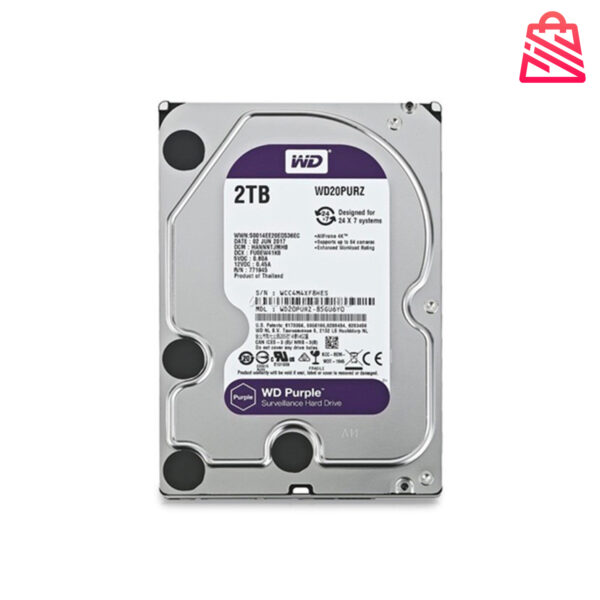 2TB HDD CCTV WD PURPLE5400RPM 64MB SATA 3