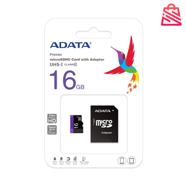 16 GB เมมโมรี่การ์ด ยี่ห้อ ADATA Micro SD