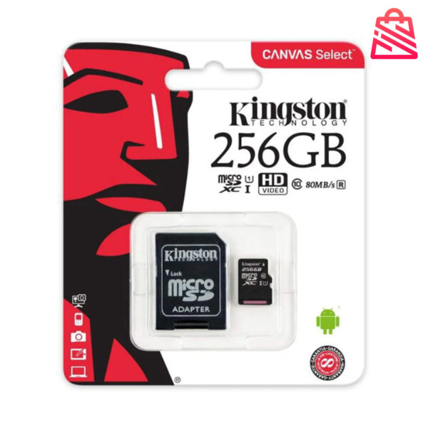 256 GB เมมโมรี่การ์ด ยี่ห้อ Kingston Micro SD